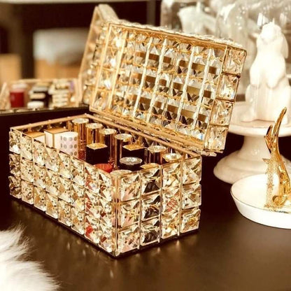 luxury crystal lipstick organizer