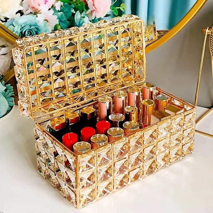 luxury crystal lipstick organizer