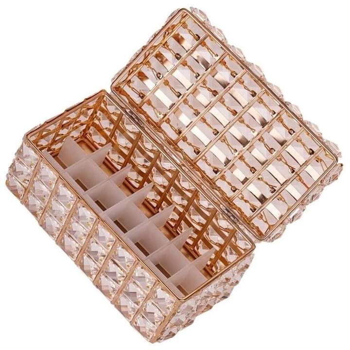 luxury crystal lipstick organizer