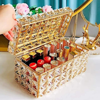 luxury crystal lipstick organizer