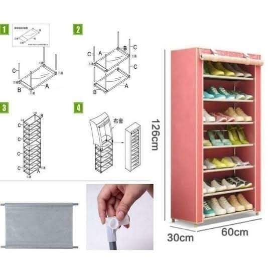 7 Layer Printed Shoe Rack