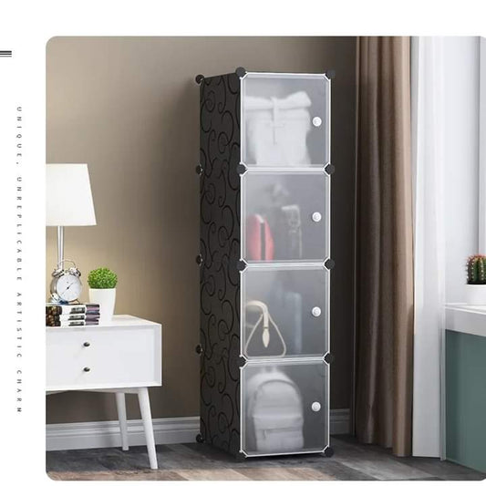 4 Cube PVC Material Storage Organizer Rack