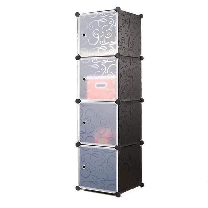 4 Cube PVC Material Storage Organizer Rack