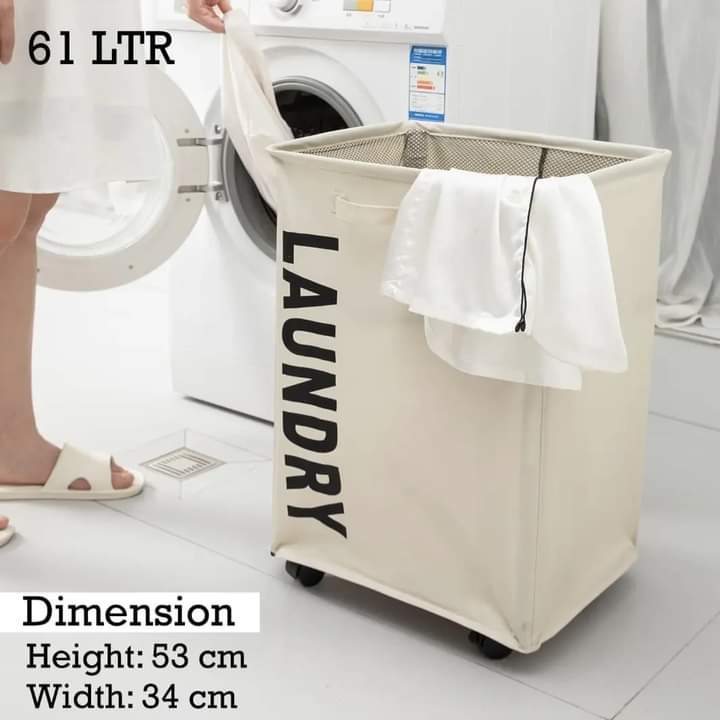 Household Dirty Laundry Clothes Storage Basket with Wheels