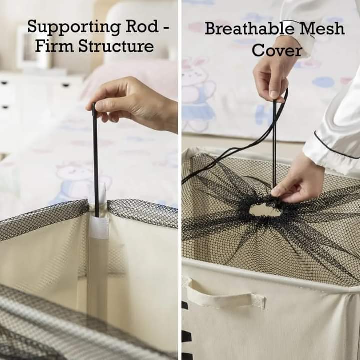 Household Dirty Laundry Clothes Storage Basket with Wheels