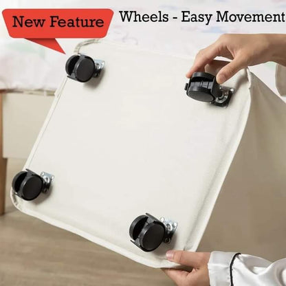 Household Dirty Laundry Clothes Storage Basket with Wheels