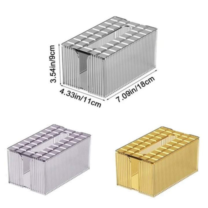 Luxury solid crystal desktop tissue box