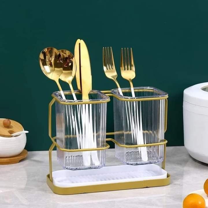 Luxury 2 Grid Kitchen Cutlery Holder