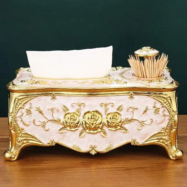 Luxury Tissue Box With Toothpick Dispenser