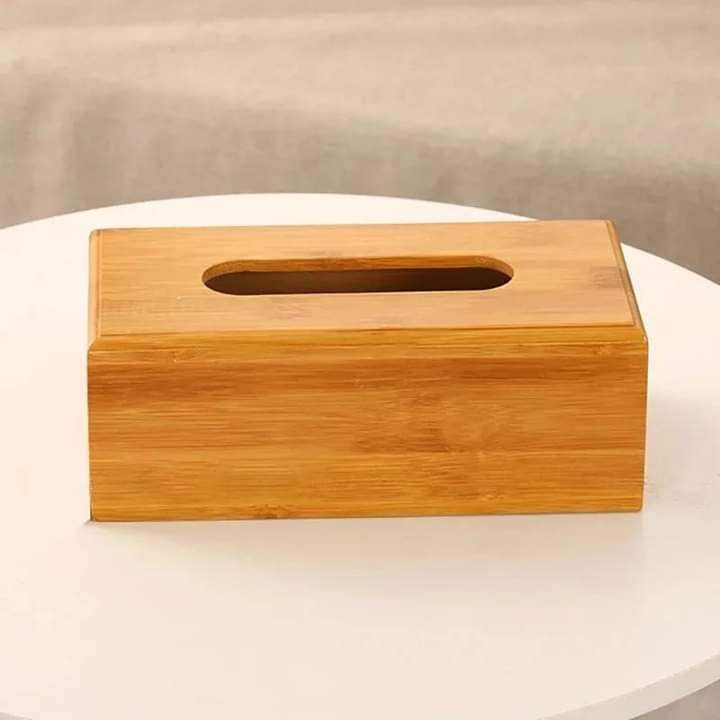 Bamboo Wooden Tissue Storage Box