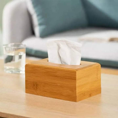 Bamboo Wooden Tissue Storage Box