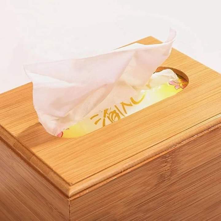 Bamboo Wooden Tissue Storage Box