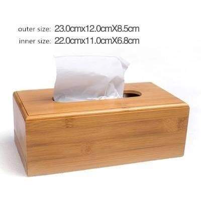 Bamboo Wooden Tissue Storage Box