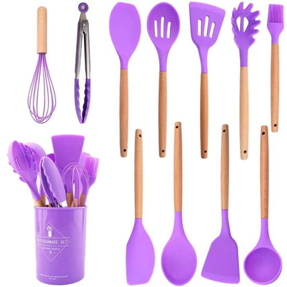 12Pcs Silicone Utensils Spoon Set