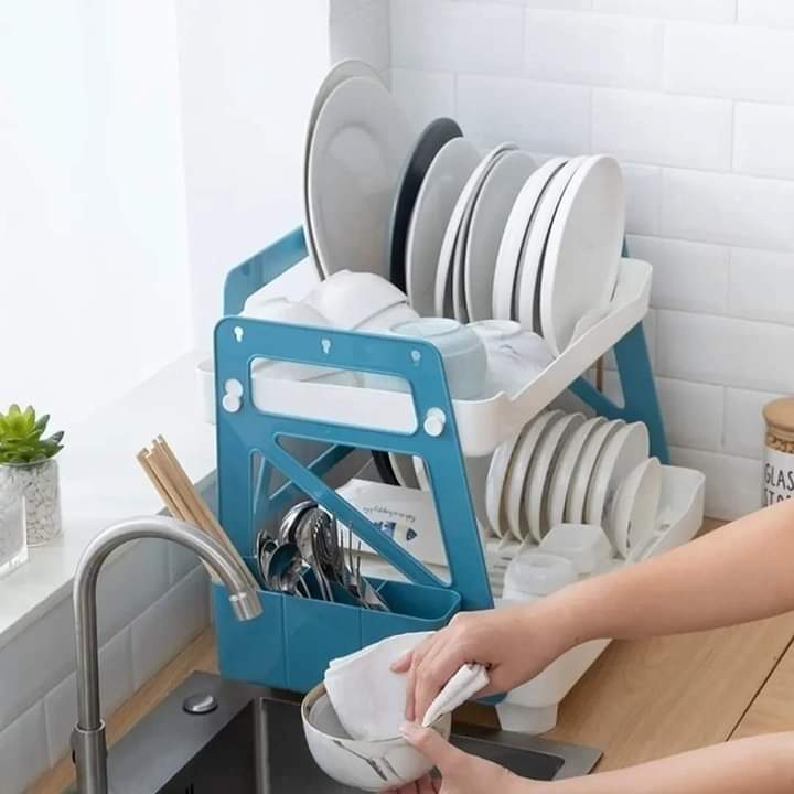 Compact 2 Tier Dish Drying Stand