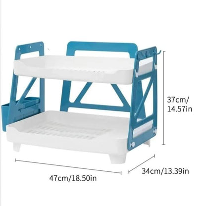 Compact 2 Tier Dish Drying Stand