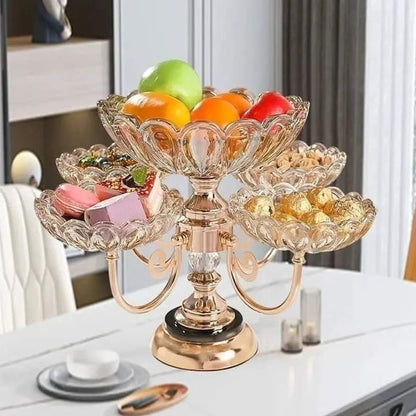 Luxury Crystal Rotating Dry Fruit Tray