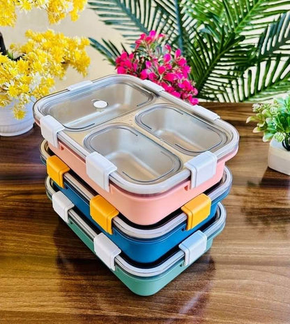 Stainless Steel Portable Lunch Box (Heavy Quality)