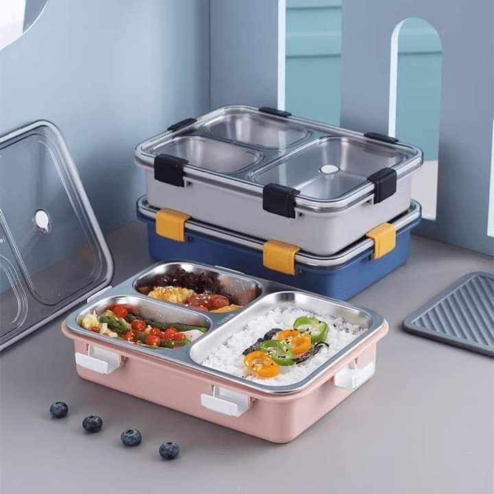 Stainless Steel Portable Lunch Box (Heavy Quality)