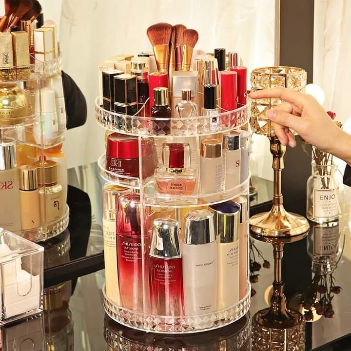 Rotating Cosmetics Storage Organizer