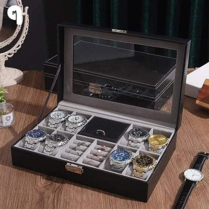 8 Grid Watch + Ring Organizer box