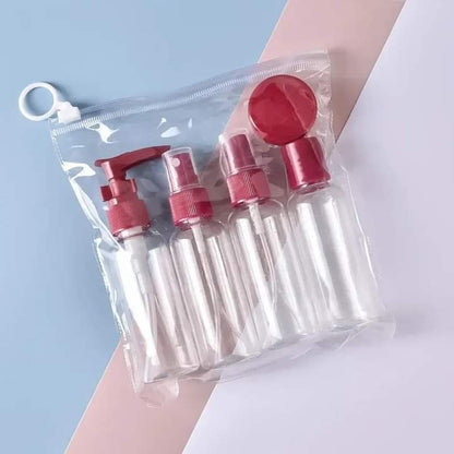 Pack Of 4pcs Vacuum Cosmetic Travel Bottle Set