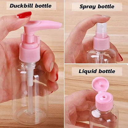 Pack Of 4pcs Vacuum Cosmetic Travel Bottle Set