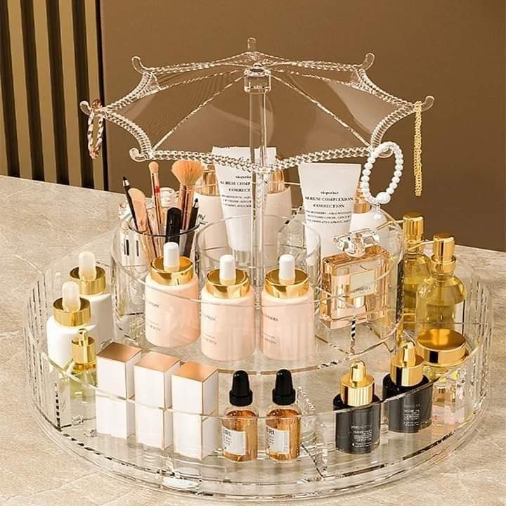 Rotatable Umbrella Cosmetics Organizer