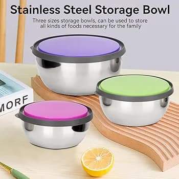 3Pcs Stainless Steel Bowl