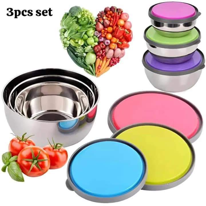 3Pcs Stainless Steel Bowl