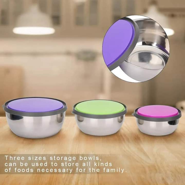 3Pcs Stainless Steel Bowl