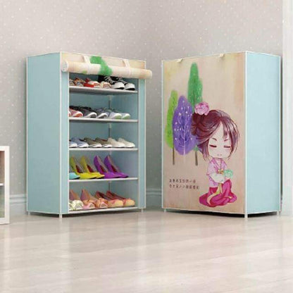 5 Layers Printed Shoes Rack