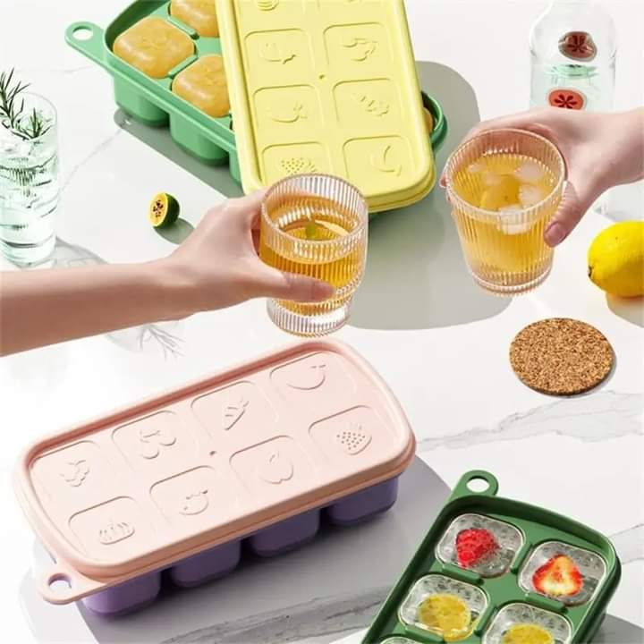 Silicone Ice Cube Tray With Lid