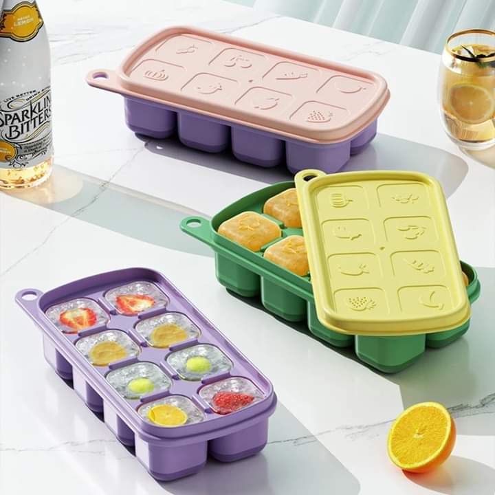 Silicone Ice Cube Tray With Lid