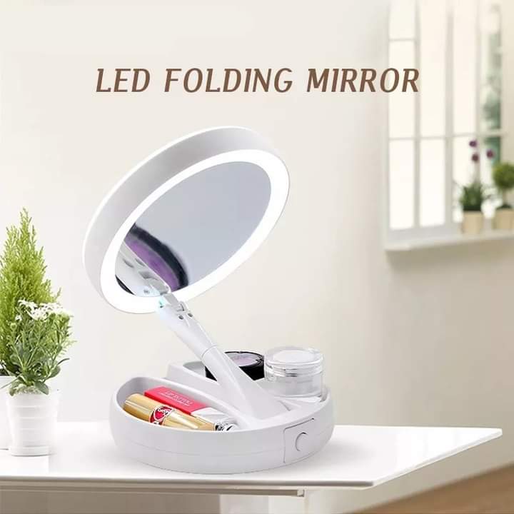 Double Sided Foldable Led Mirror