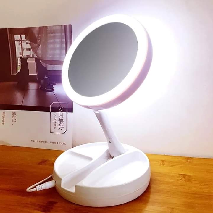 Double Sided Foldable Led Mirror