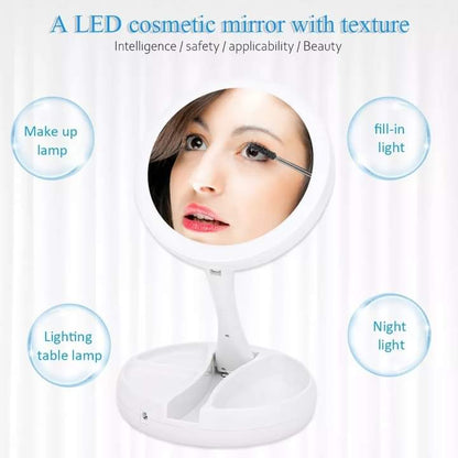 Double Sided Foldable Led Mirror