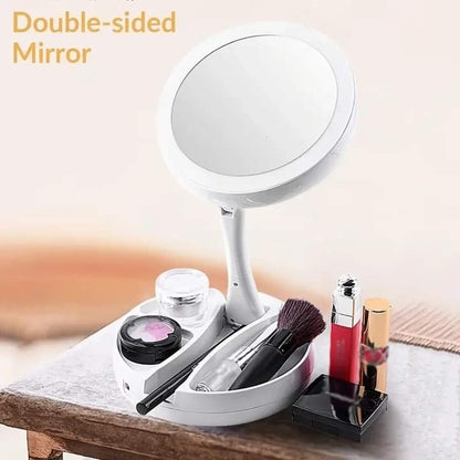 Double Sided Foldable Led Mirror