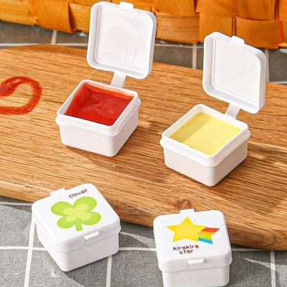 Mini Portable Ketchup And Seasoning Container 4pcs