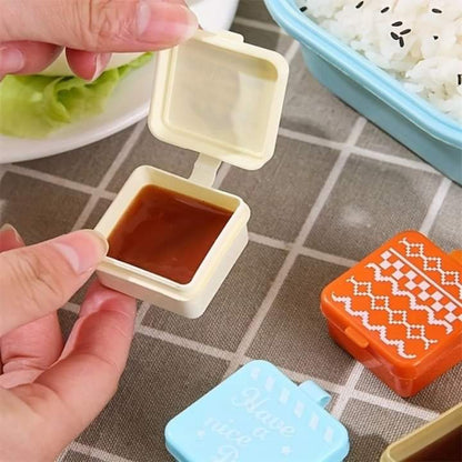 Mini Portable Ketchup And Seasoning Container 4pcs