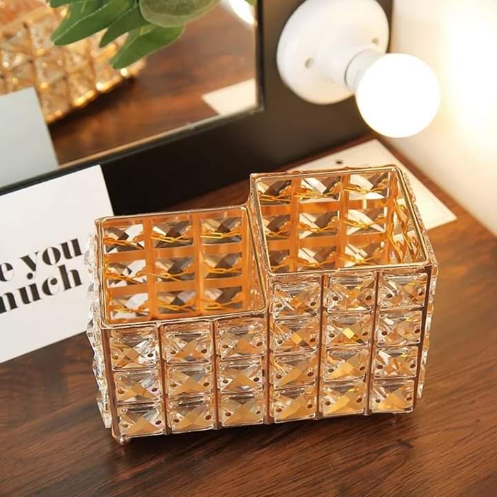 Nordic 2 In 1 Crystal Makeup Brush Holder