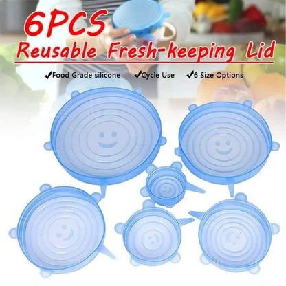 Resuable Silicone Lid (Pack Of 6)