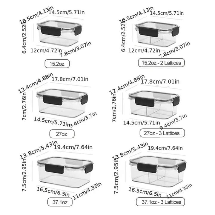 Food Grade Acrylic Preservatives Box (3pcs)