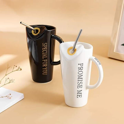 Ceramic Coffee Mug With Straw