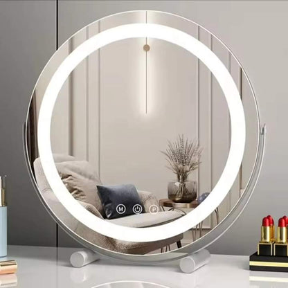 Luxury Round Led Desktop Vanity Mirror