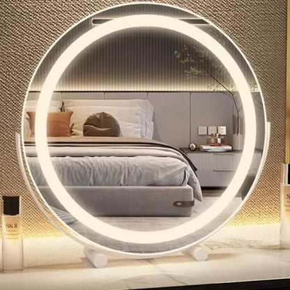 Luxury Round Led Desktop Vanity Mirror