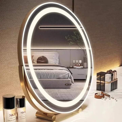 Luxury Round Led Desktop Vanity Mirror