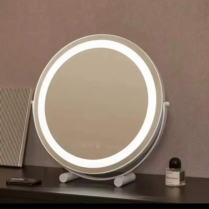 Luxury Round Led Desktop Vanity Mirror