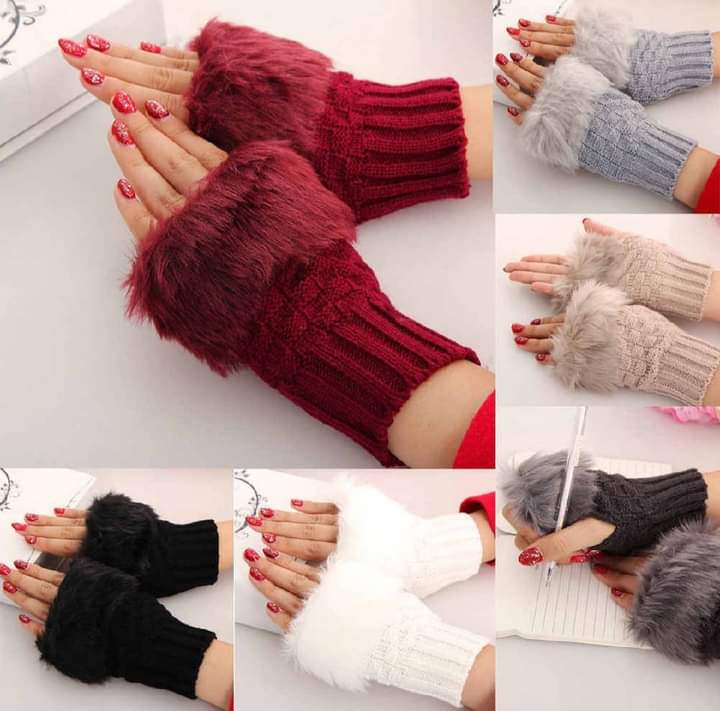 Stylish Faux Rabbit Hair Fur Gloves For Women