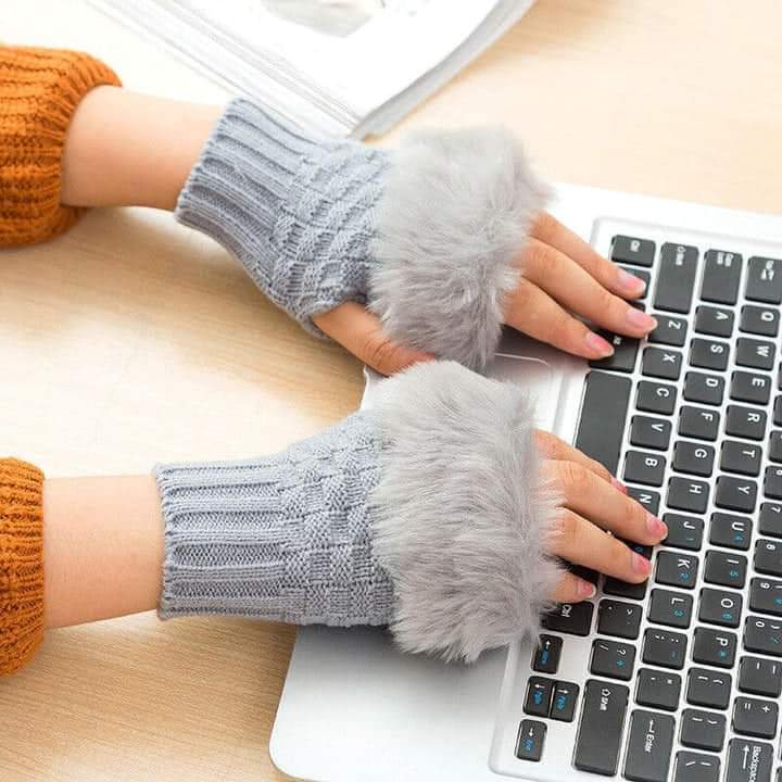 Stylish Faux Rabbit Hair Fur Gloves For Women